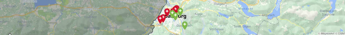 Map view for Pharmacy emergency services nearby Salzburg (Stadt) (Salzburg)